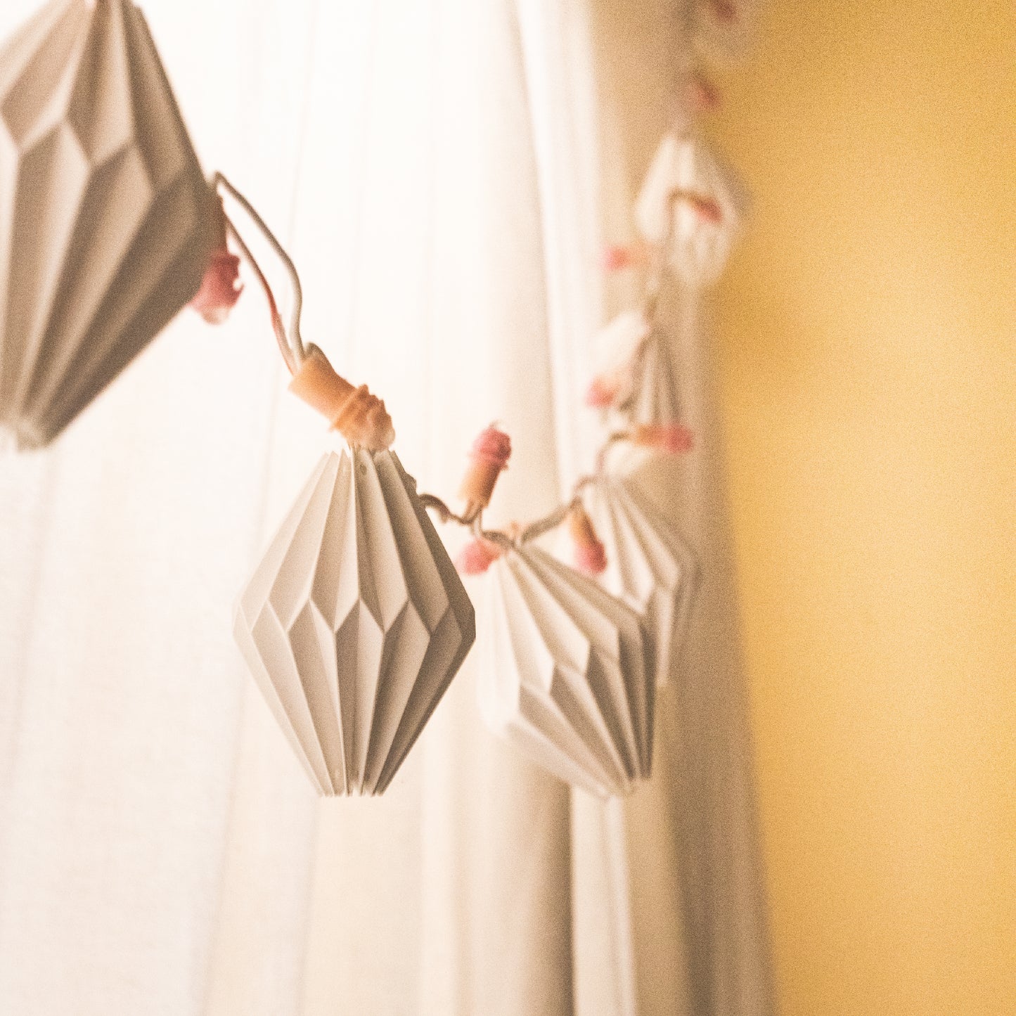 Handcrafted origami fairylights